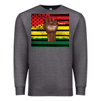 Charcoal Heather Juneteenth American flag Premium Sweatshirt - Artiststas