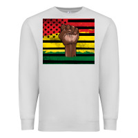 Dove Grey Juneteenth American flag Premium Sweatshirt - Artiststas