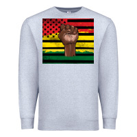 Heather Grey Juneteenth American flag Premium Sweatshirt - Artiststas