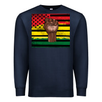 Navy Juneteenth American flag Premium Sweatshirt - Artiststas