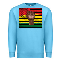 Ocean Blue Juneteenth American flag Premium Sweatshirt - Artiststas