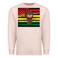 Pale Pink Juneteenth American flag Premium Sweatshirt - Artiststas