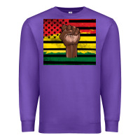 Purple Juneteenth American flag Premium Sweatshirt - Artiststas