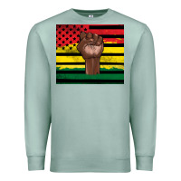Seafoam Juneteenth American flag Premium Sweatshirt - Artiststas