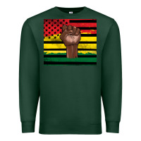 Sports Green Juneteenth American flag Premium Sweatshirt - Artiststas