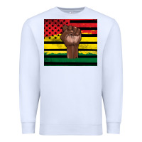 White Juneteenth American flag Premium Sweatshirt - Artiststas