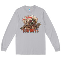 Moon Dust Long live cowboys cards Long Sleeve Tee - HowdyJamesFarm