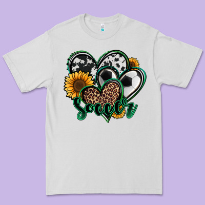 Soccer Hearts Premium Tee Designed By Jasminsmagicworld