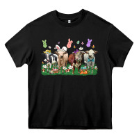 Black easter cow Heavy Core Tee - LillyAllenDesigns