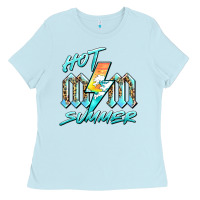 Baby Blue hot mom summer Ladies Tee - BarkalooDesign