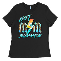 Black hot mom summer Ladies Tee - BarkalooDesign