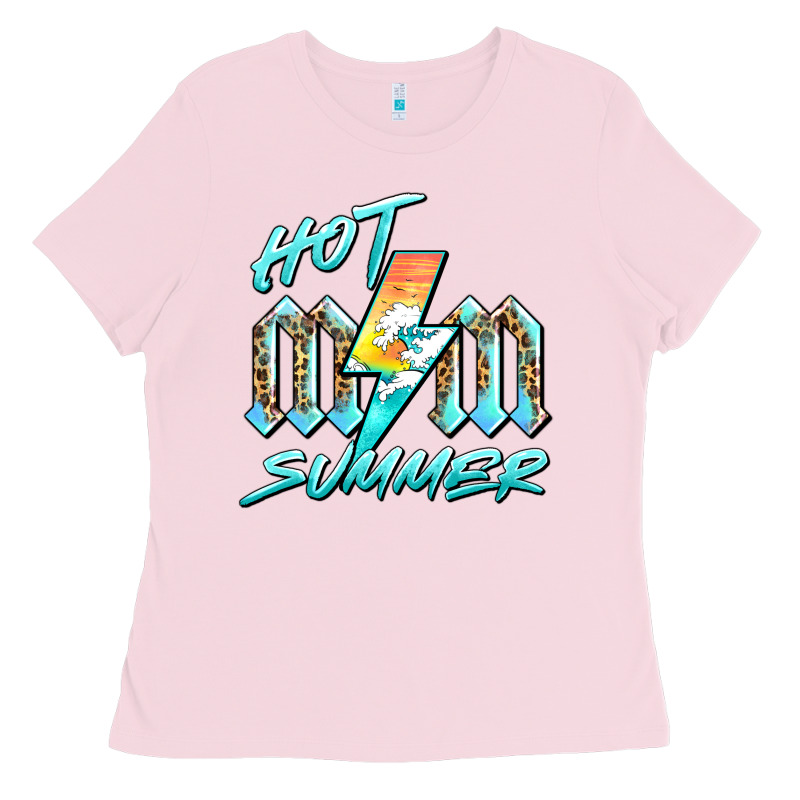 Hot Mom Summer Ladies Tee by BarkalooDesign | Teevron