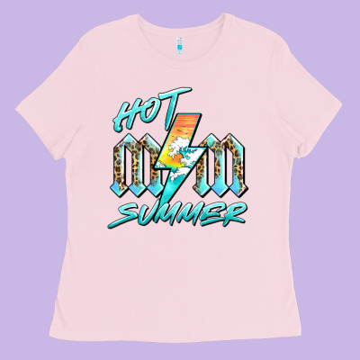 Hot Mom Summer Ladies Tee Designed By Barkaloodesign