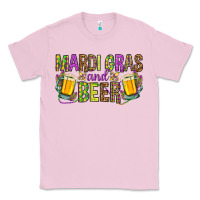 Bubblegum Pink Mardi Gras and beer Classic Tee - NancyCooperArtShop
