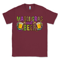 Burgundy Mardi Gras and beer Classic Tee - NancyCooperArtShop