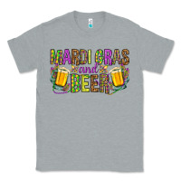 Heather Grey Mardi Gras and beer Classic Tee - NancyCooperArtShop