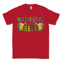 Red Mardi Gras and beer Classic Tee - NancyCooperArtShop