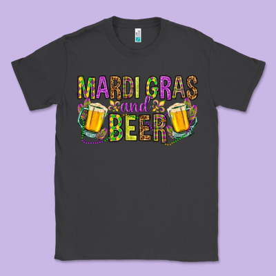 Mardi Gras And Beer Classic Tee Designed By Nancycooperartshop