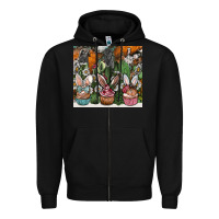 Black easter Zipper Hoodie - CowhideDigitalArt