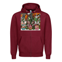 Burgundy easter Zipper Hoodie - CowhideDigitalArt
