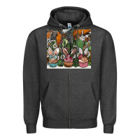 Charcoal Heather easter Zipper Hoodie - CowhideDigitalArt
