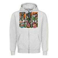 Dove Grey easter Zipper Hoodie - CowhideDigitalArt