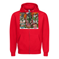Red easter Zipper Hoodie - CowhideDigitalArt