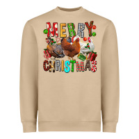 Mushroom Merry christmas chickens Heavyweight Sweatshirt - FaDigitalArtStudio