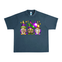 Midnight Navy Mardi Gras gnomies with elements Urban Heavy Tee - HowdyJamesFarm