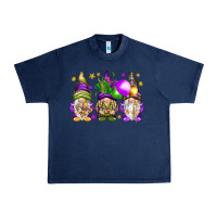 Navy Mardi Gras gnomies with elements Urban Heavy Tee - HowdyJamesFarm