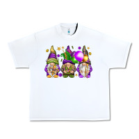 White Mardi Gras gnomies with elements Urban Heavy Tee - HowdyJamesFarm