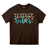 Chocolate Brown teacher vibes Heavy Core Tee - JahusDesignShop
