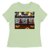 Matcha christmas trees and sunflowers Ladies Tee - Jasminsmagicworld