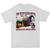 Dove Grey this witch needs coffee before any hocus pocus Premium Tee - BarkalooDesign
