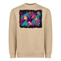 Halloween Trees And Turquoise Glitter Background Heavyweight Sweatshirt | Teevron