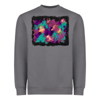 Storm halloween trees and turquoise glitter background Heavyweight Sweatshirt - BundleAndBundleShop