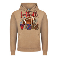 Vintage Coffee Football vibes red and blue Vintage Hoodie - HowdyJamesFarm