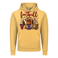 Vintage Mustard Football vibes red and blue Vintage Hoodie - HowdyJamesFarm