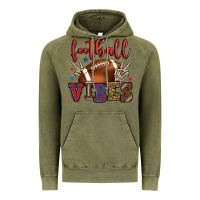 Vintage Olive Football vibes red and blue Vintage Hoodie - HowdyJamesFarm
