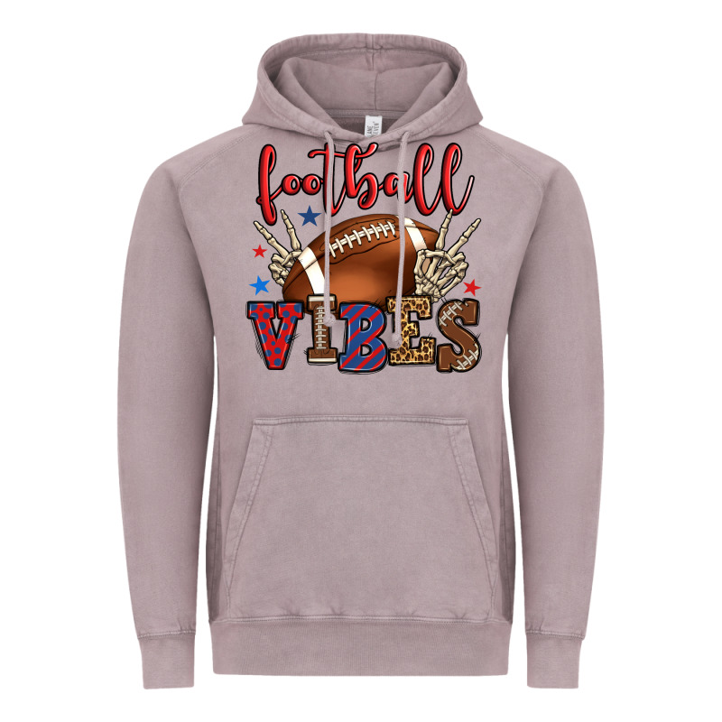 Football Vibes Red And Blue Vintage Hoodie by HowdyJamesFarm | Teevron