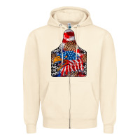 Sandshell america Zipper Hoodie - CowhideDigitalArt