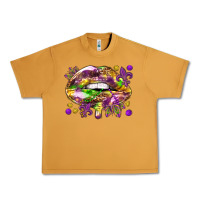 Peanut Butter Mardi Gras lips Urban Heavy Tee - HowdyJamesFarm