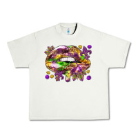 Pistachio Mardi Gras lips Urban Heavy Tee - HowdyJamesFarm