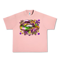 Salmon Mardi Gras lips Urban Heavy Tee - HowdyJamesFarm