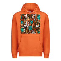 Carrot western gemstone aztec seamless pattern Premium Hoodie - BundleAndBundleShop