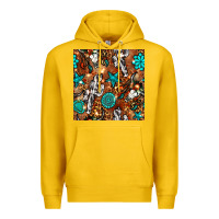 Lemon western gemstone aztec seamless pattern Premium Hoodie - BundleAndBundleShop