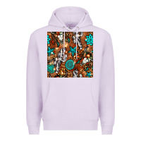 Lilac western gemstone aztec seamless pattern Premium Hoodie - BundleAndBundleShop