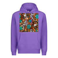 Purple western gemstone aztec seamless pattern Premium Hoodie - BundleAndBundleShop