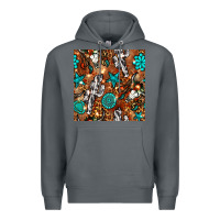 Rock western gemstone aztec seamless pattern Premium Hoodie - BundleAndBundleShop
