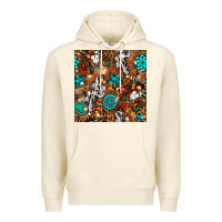 Sandshell western gemstone aztec seamless pattern Premium Hoodie - BundleAndBundleShop